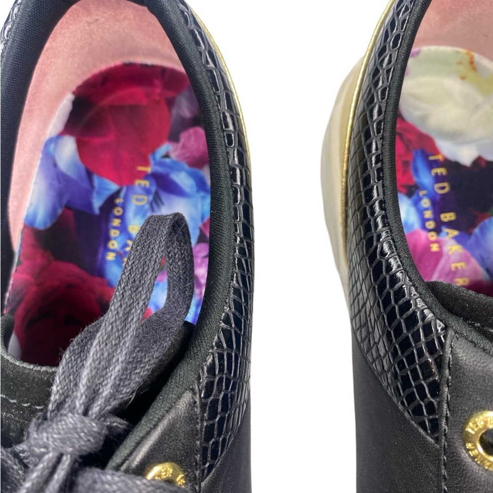 Ted Baker Black and Gold sneakers woman’s size 9 - Picture 10 of 12